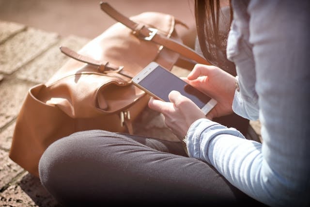 Woman texting